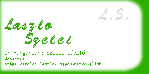 laszlo szelei business card